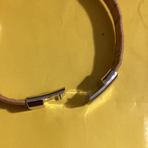 Handmade Cork Bracelet with Seashell Charms, Sea-Glass, Magnetic Fasten - Picture 3 of 4